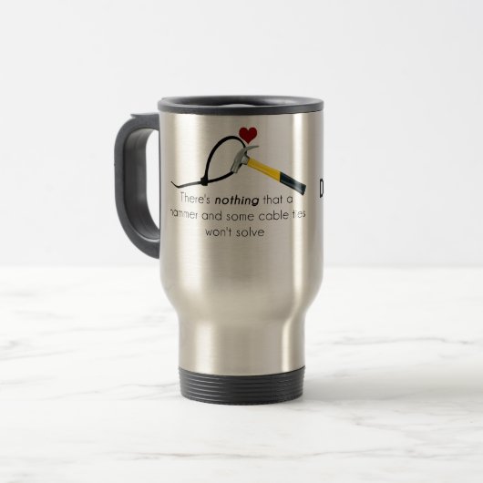 Mug De Voyage Marteau et zap-strap (Devant gauche)