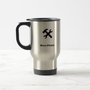 Mug De Voyage Marteau Wrench Man Fierté noir