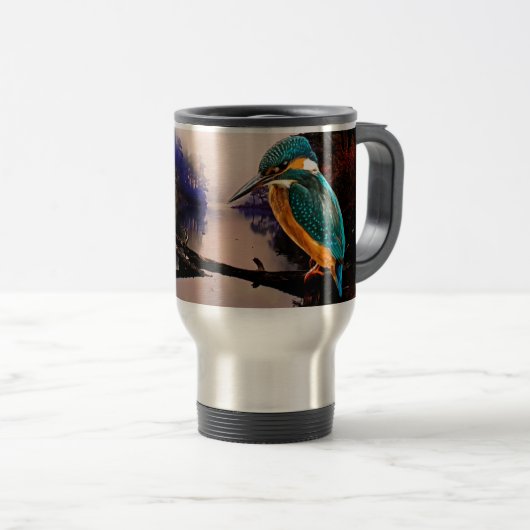 Mug De Voyage Martin pêcheur commun (Devant droit)