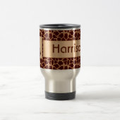Mug De Voyage Masculine et girafe sauvage avec nom (Centre)