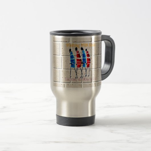 Mug De Voyage Massai Morans art chrétien Imprimer (Devant droit)