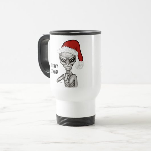 Mug De Voyage Mauvais Alien, Lourds Noël ! (Devant gauche)