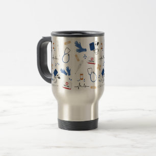 Mug De Voyage Médecin Médicale moderne Motif infirmière