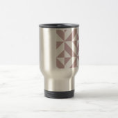 Mug De Voyage Medium Mauve Geometric Deco Cube Pattern (Centre)