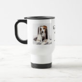 Mug De Voyage Meilleur chien maman | Texte manuscrit de deux pho (Gauche)