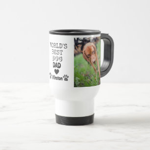 Mug De Voyage Meilleur Chien Papa Heart Paw 2 Photo du monde
