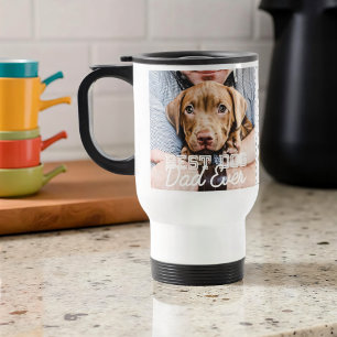 Mug De Voyage Meilleur Chien Papa Jamais une photo personnalisée