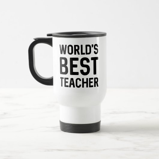 Mug De Voyage Meilleur enseignant du monde (Gauche)