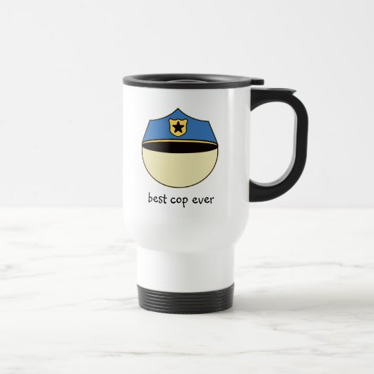 Mug De Voyage Meilleur flic fait sur commande jamais (Droite)