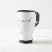 Mug De Voyage Meilleur Jamais Fille Définition Script Amour Coeu (Devant droit)