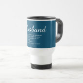Mug De Voyage Meilleur mari du monde Définition Script Bleu (Devant droit)