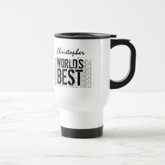 Mug De Voyage Meilleur oncle Custom Name Grunge Text A03 du (Droite)