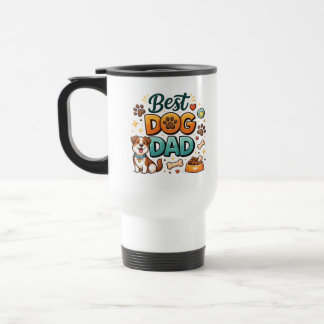 Mug De Voyage Meilleur Papa Chien du Monde | Fête des Pères pers