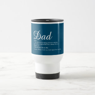 Mug De Voyage Meilleur Papa, Daddy, Définition Papa Bleue Script