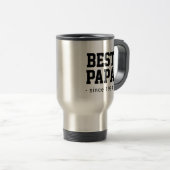 Mug De Voyage Meilleur Papa Date Année Typographie (Devant droit)