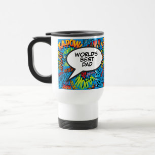 Mug De Voyage Meilleur Papa du Monde Cool Drôle Typographique