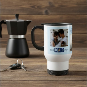 Mug De Voyage Meilleur Papa Ever 3 Photo Typographie Cool