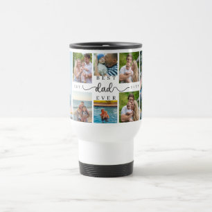 Mug De Voyage Meilleur papa jamais   Collage photo de la 8e Jour