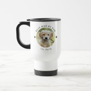 Mug De Voyage Meilleur Papa Par Photo de Chien Personnalisé