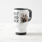 Mug De Voyage Meilleur père à la Fête des pères noire à deux pho (Devant droit)