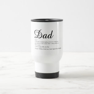 Mug De Voyage Meilleur Père, Papa, Papa, Père Définition Script