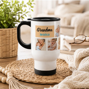 Mug De Voyage Meilleure Grand-mère Collage Photo Grands-parent