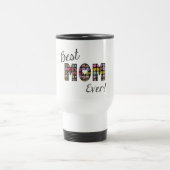 Mug De Voyage Meilleure Maman Fleurs Élégantes La Typographie Fl (Centre)