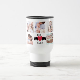 Mug De Voyage Meilleure maman Jamais Custom Photo Collage Coeur