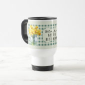 Mug De Voyage Meilleures mamans Ferme Daffodiques vertes dans un (Devant gauche)