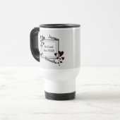 Mug De Voyage Meilleurs amis Bright Red Heart Long amitié (Devant gauche)
