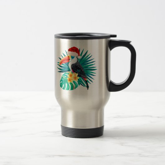 Mug De Voyage Mele Kalikimaka Oiseaux de la jungle tropicale (Droit)