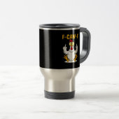 Mug De Voyage Mème de coq citation F-Caw-F (Devant droit)