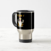 Mug De Voyage Mème de coq citation F-Caw-F (Devant gauche)