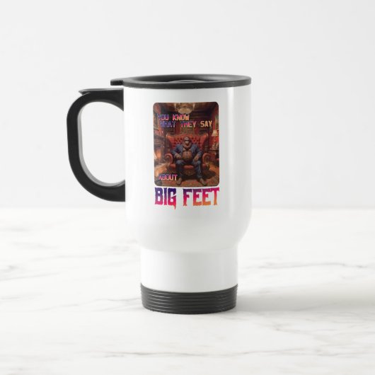 Mug De Voyage Mème de pieds Bigfoot amusant (Gauche)