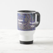 Mug De Voyage Merci Bleu spirale Abstraite Appréciation (Devant droit)