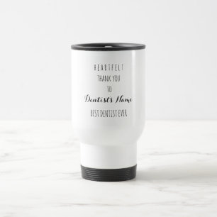 Mug De Voyage Merci de coeur meilleur dentiste jamais la typogra