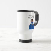 Mug De Voyage Merci d'illustration personnalisé de l'infirmière  (Devant droit)