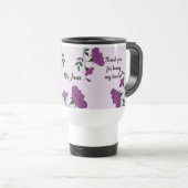Mug De Voyage Merci Enseignant Purple Appréciation Florale (Devant droit)