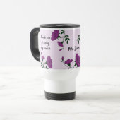 Mug De Voyage Merci Enseignant Purple Appréciation Florale (Devant gauche)