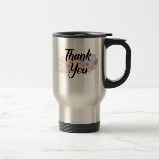 Mug De Voyage Merci Favor Floral (Droit)