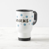 Mug De Voyage Merci Merci Penguin Winter Snowflake Holiday (Devant droit)