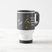 Mug De Voyage Merci Music Enseignant Gold Clef Appréciation (Devant droit)