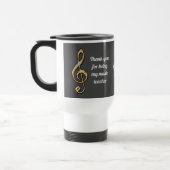 Mug De Voyage Merci Music Enseignant Gold Clef Appréciation (Gauche)