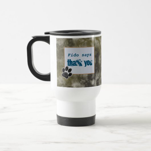 Mug De Voyage Merci Pet Sitter Black Paw Merci Animal Care (Gauche)
