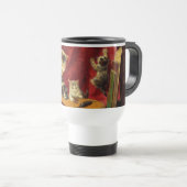 Mug De Voyage Mère Chat et chatons Jouer avec la guitare (Devant droit)