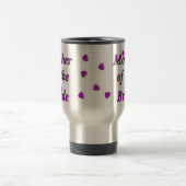 Mug De Voyage Mère de jeune mariée de l'amour simplement (Centre)