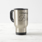 Mug De Voyage Mère de mariée Script Grey (Devant gauche)