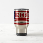 Mug De Voyage MERICA - Texte de Customizeable de forme de (Centre)