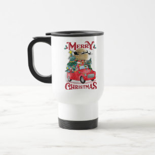 Mug De Voyage Merry Christmas Vintage Red Santa Truck