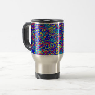 Mug De Voyage Mesmerisation des vagues arc-en-ciel
